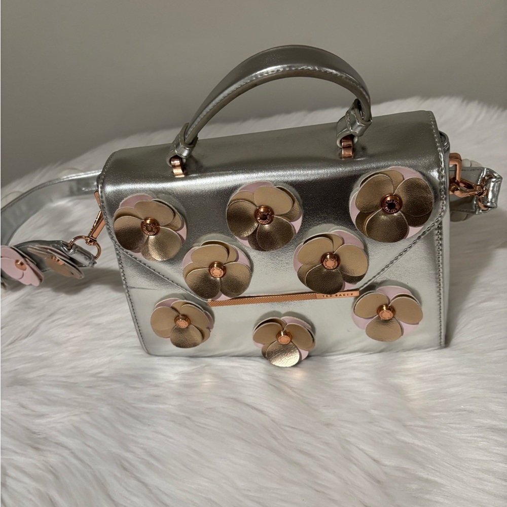Silver Floral Women's Bag